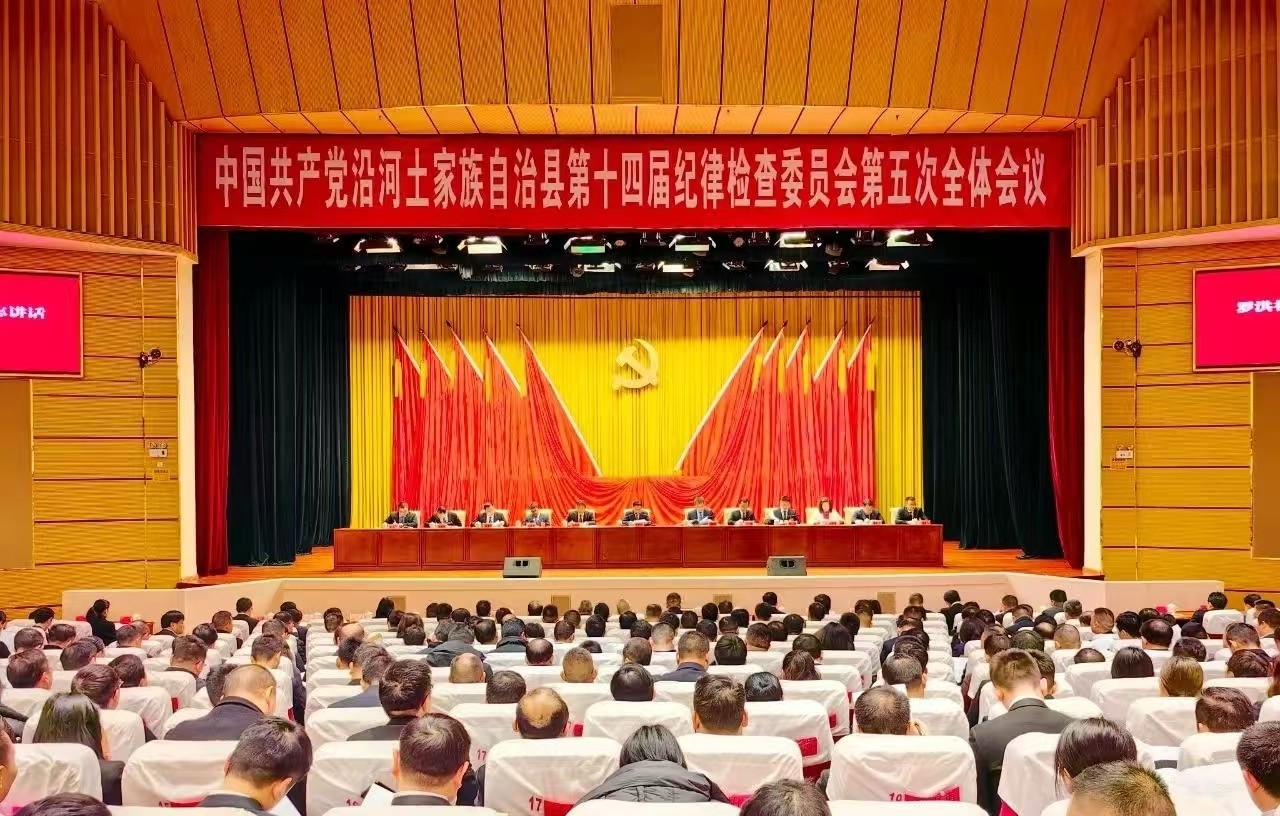 中国共产党沿河土家族自治县第十四届纪律检查委员会第五次全体会议召开